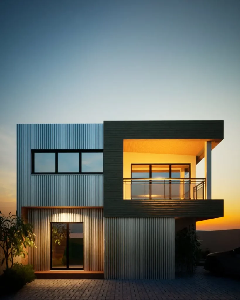 Visualisation 3D d’une maison à étage avant dépôt du permis de construire à La Réunion